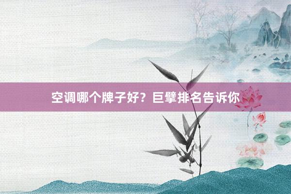 空调哪个牌子好？巨擘排名告诉你